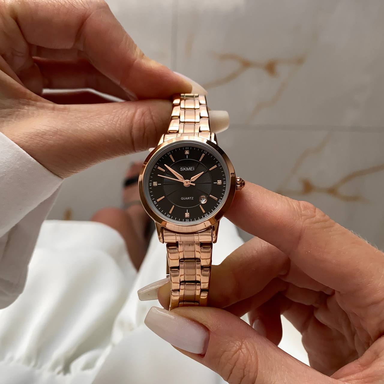 Жіночий годинник Skmei 1819RGBK Rose Gold - Black - Your Watch